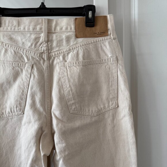 Rag & Bone Organic Cotton Jeans Natural Off-White Size 29 - Picture 4 of 5